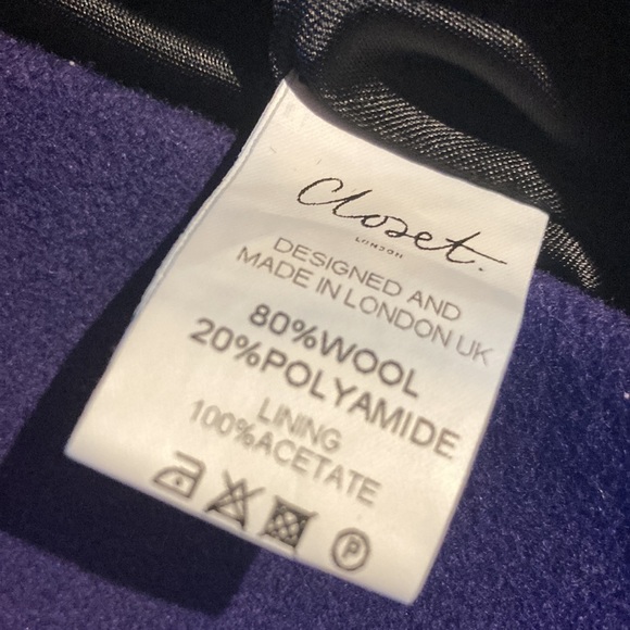 closet London purple wool coat dress size 6 new with tags - Picture 10 of 10